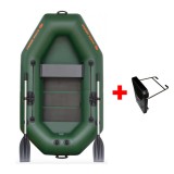 Čamac Kolibri K-220 T Lamelna Podnica Zeleni + Držač Motora