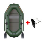 Čamac Kolibri K-220 TP Čvrsta Podnica Zeleni + Držač Motora