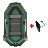 Čamac Kolibri K-240 T Lamelna Podnica Zeleni + Držač Motora