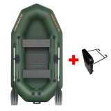 Čamac Kolibri K-250 T Profi Lamelna Podnica Zeleni + Držač Motora