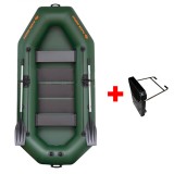Čamac Kolibri K-260 T Lamelna Podnica Zeleni + Držač Motora