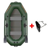 Člun Kolibri K-240 TP Pevná Podlaha Zelený + Držák Motoru Člun Kolibri K-240 TP Pevná Podlaha Zelený + Držák Motoru