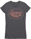 Dámské Tričko Simms Trout Wander T-Shirt Charcoal Heather