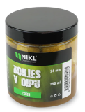 Dipované Boilies Nikl Corn 250ml 20mm
