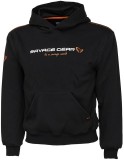 Dječja majica Savage Gear Junior Logo Hoodie Crna Tinta Veličina 12-14