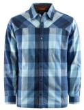 Flanelová Košile Grundéns Bankside Lined Shacket Ocean Plaid