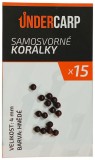 Gumové korálky UnderCarp Samosvorné korálky hnědé - 4 mm