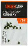 Gumové Korálky UnderCarp Samosvorné korálky zelené 4mm