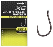 Háček Matrix X6 Štap Pellet Rigger Barbless - Eyed
