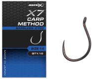 Háčik Matrix X7 Carp Method Barbless - Eyed Veľkosť 12