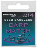 Háčiky bez Protihrotu Drennan Eyed Carp Match Barbless Veľ. 12