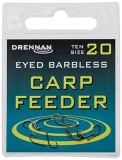 Háčky bez Protihrotu Drennan Eyed Carp Feeder Barbless Velikost 10