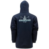 Hoodica Grundéns Logo boat Hoodie Dark Navy