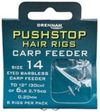 Hotový Náväzec Drennan Pushstop H'Rig Carp Feeder Barbless Veľkosť 8 / 8lb