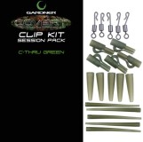 Kompletni sustav za bočno olovo Gardner Covert Clip Kit Session Pack Prozirna zelena