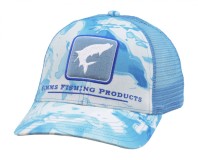 Kšiltovka Simms Tarpon Icon Trucker Cloud Camo Blue