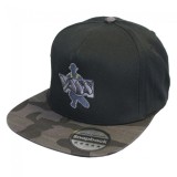 Kšiltovka Vass Snapback Black With Black/Grey Camo Peak Kšiltovka Vass Snapback Black With Black/Grey Camo Peak