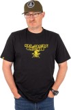 Majica Black Cat Distressed Logo Black Tee