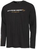 Majica Savage Gear Signature Logo LS T-Shirt Black Caviar