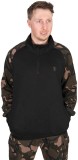 Mikina Fox LW Crna/Kamuflaža Qtr Zip