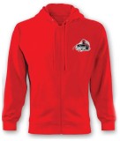 Mikina Hell-Cat s Kapucňou a Zipsom Červená