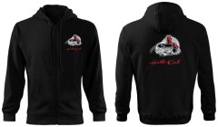 Mikina Hell-Cat s Kapucňou a Zipsom Čierna Mikina Hell-Cat s Kapucňou a Zipsom Čierna