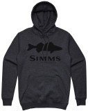 Mikina Simms Walleye Logo Hoody Charcoal Heather