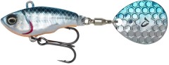 Nástraha Savage Gear Fat Tail Spin 8cm 24gr Blue Silver