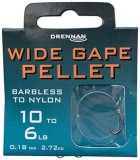 Návazci Drennan Wide Gape Pellet Barbless Vel. 10 / 6lb, 10kom