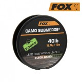 Návazcová Šnjura Fox S Camo Submerge Lead Free Woven Leader 10m 40lb