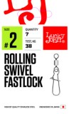 Obratlíky s Karabinkou Lucky John Rolling Swivel Fastlocks  Velikost 2