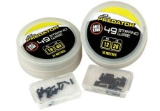 Oceľové Lanko s Krimpy Rage Predator 49 Strand Steel Wire 10m Inc. Crimps #1x20