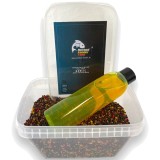 Pelety Method Feeder Fans Mix Set Fluo 500gr + Fluo Booster 200ml Cesnak