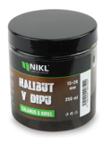 Pelety v Dipu Nikl Black Halibut 15+20mm 250ml