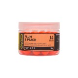 Plávajúce Boilies Avid Plum & Peach Pop-up 14mm 50g Orange