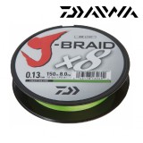 Pletena Šnjura Daiwa J-Braid 8 Chartreuse 150m 0,10mm/6kg