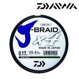 Pletená Šnúra Daiwa J-Braid 4 Tmavo Zelená 135m 0,21mm/12,4kg