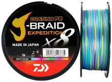 Pletená Šnúra Daiwa J-Braid Expedition 3000m Multicolor 0,10mm/6,9kg