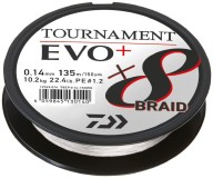 Pletená Šnúra Daiwa Tournament X8 Braid Evo+ 2700m 0,10mm/6,7kg Biela