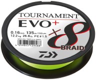 Pletená Šnúra Daiwa Tournament X8 Braid Evo+ Chartreuse 2700m 0,18mm/15,8kg