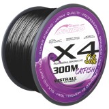 Pletená Šňůra Mistrall Shiro Catfish X4 Black 300m