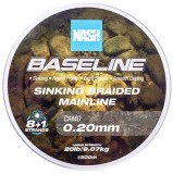 Pletená Šňůra Nash Baseline Sinking Braid Camo 1200m