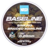 Pletená Šnúra Nash Baseline Sinking Braid Camo 600m
