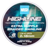 Pletena Šnura Nash Highline Extra Supple Braid Green 600m