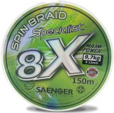 Pletená Šňůra Saenger 8X Specialist Spin Braid Zelená 150m Pletená Šňůra Saenger 8X Specialist Spin Braid Zelená 150m