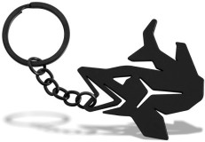 Privjesak za ključeve Delphin s Otvaračem za Boce Pikener crna