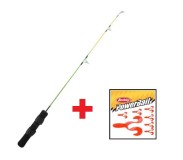 Ribolovni štap za ribolov na ledu Shakespeare Sturdystik 24 ML 61cm + Twisteri Berkley Powerbait