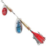 Rotačna mamaca Effzett Dressed Spinner Srebrna/Crvena Težina 20gr