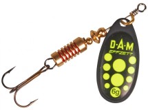 Rotačna varalica DAM Effzett Standard Spinner Crno Žuta Težina 6gr