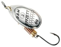Rotační Třpytka DAM Effzett Spinner With Single Hooks Silver Hmotnost 3gr